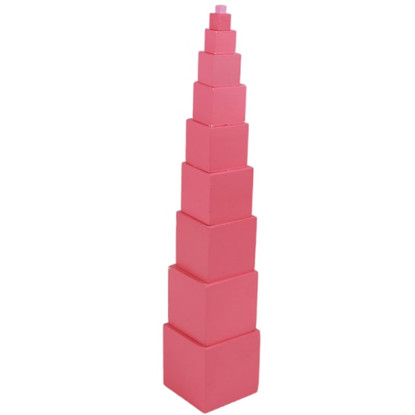 Montessori Material Pink Tower Tidig utbildning Förskolebarn