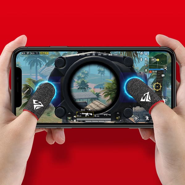 1Par Gaming Finger Sleeve Andas fingertoppar för PUBG-spel Red