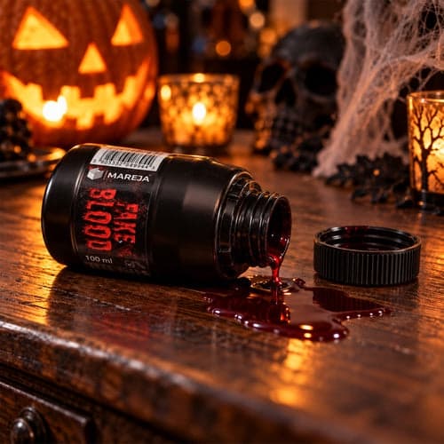 Tekoveri nestemäinen punainen 100 ml pullo Halloween-meikkiin cosplayhin