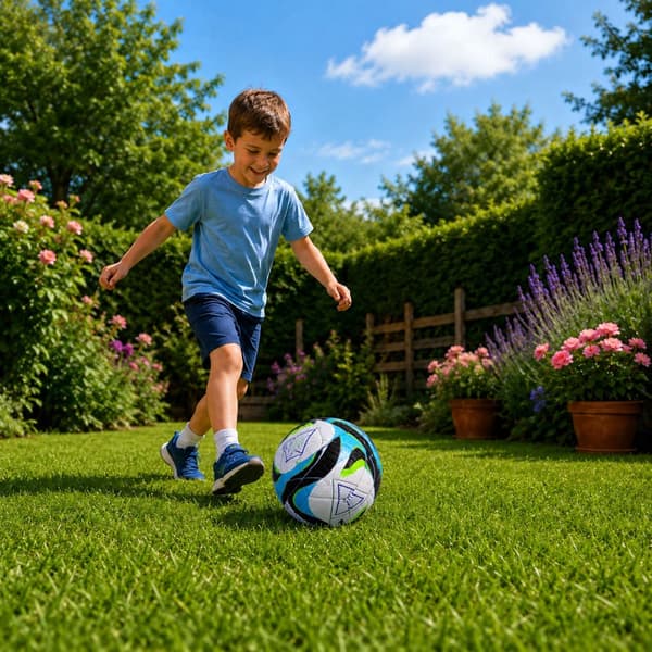 Träningsfotboll storlek 5 Ø22 cm svart/blå