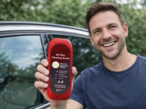 Autonlasin puhdistusharja puhdistusaineella 120 ml