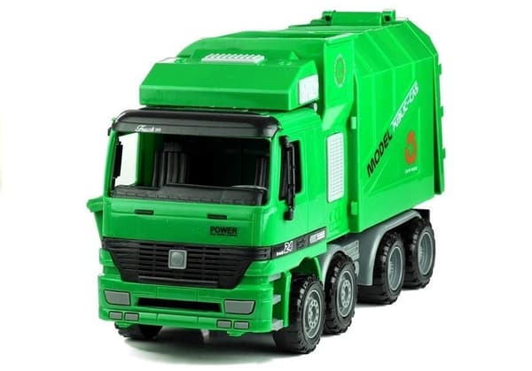 Legetøjs-affaldscontainer 36,5 cm med tipfunktion og gummihjul, 3+ år