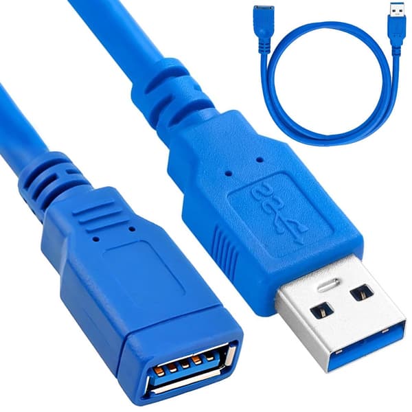 USB 3.0 förlängningskabel USB-A hane till hona 1,5 m