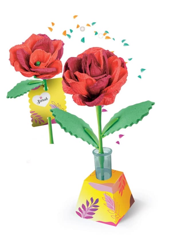 Pysselset pappersrosor 2-pack Mini Flower Factory Rose