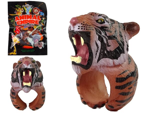 Handring tiger för barn 3+ i plast, giftfri färg, EN71