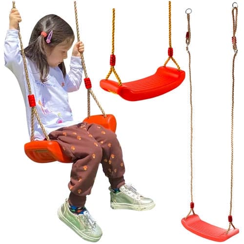 Barngunga bänksits röd 50 kg max, justerbara rep 105-175 cm