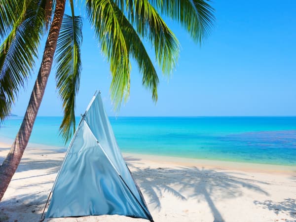 Strandtält UV-skydd snabb uppfällning polyester blå 200x100x110 cm