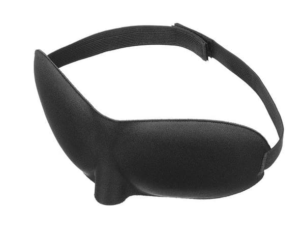 3D-unimaski korvatulpilla ja kotelolla, säädettävä matkasetti