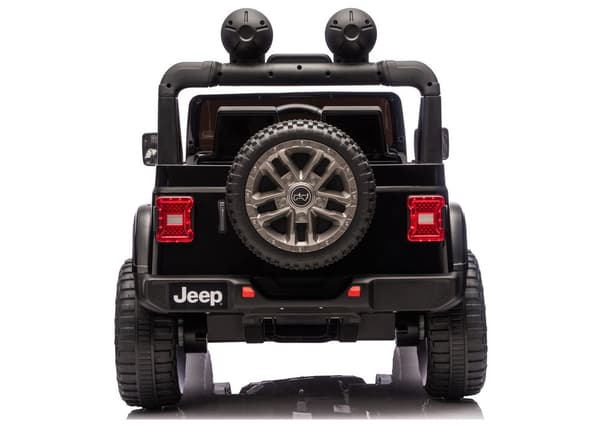Batteridriven åkbil Jeep Rubicon 4x4 för barn, svart