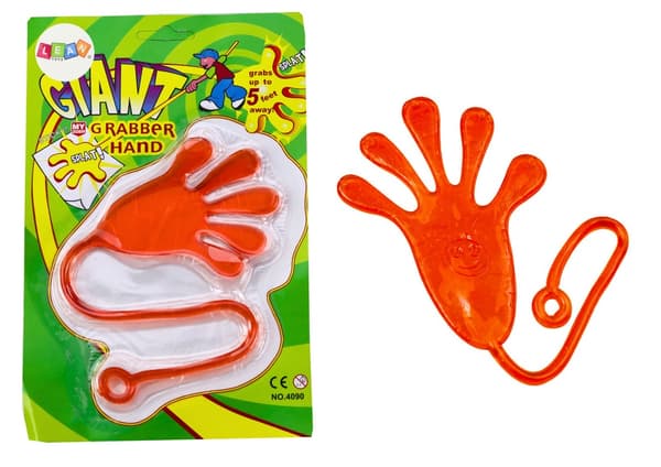 Klibbig hand leksak elastisk slime orange, CE/EN71, från 3 år