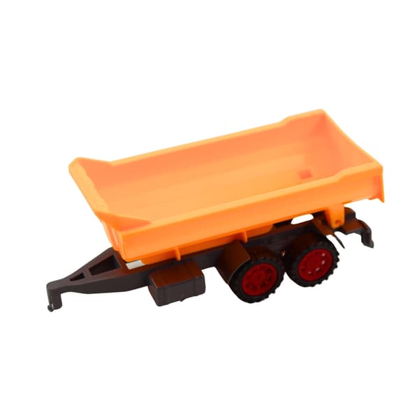 Legetøjstraktor med tipvogn og fodertrailer 53,5 cm plast