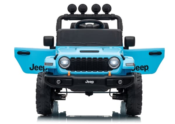 Batteridriven leksaksbil Jeep Rubicon 24V ride-on ljusblå