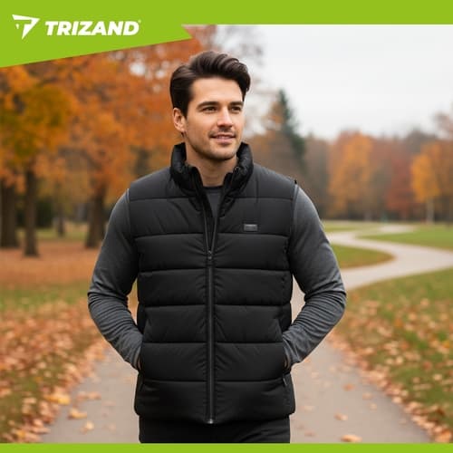USB opvarmet vest XL sort unisex 11 varmezoner 3 niveauer