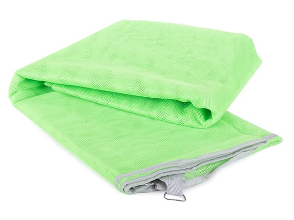 Strandfilt sandfri mesh grön 200 x 150 cm med metallöglor