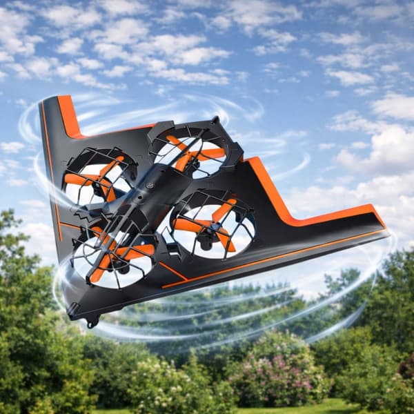Fjärrstyrd quadcopter-drönare med LED, appstyrning, 22 cm