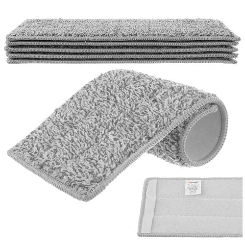 Moppöverdrag plattmopp 33x12 cm kardborre grå 5-pack Ruhhy