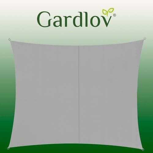 Solsegel rektangulärt 3x2 m grå polyester 120 g/m² inkl. snöre