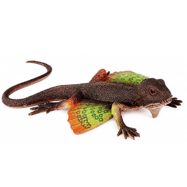 Reptilfigur svart drake i TPR-gummi 13 cm