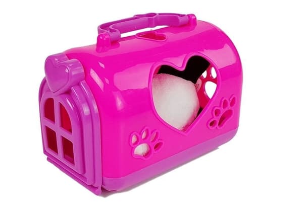 Pehmopanda kuljettimella 13,5 cm – valitse väri (vit/blå, rosa/lila)