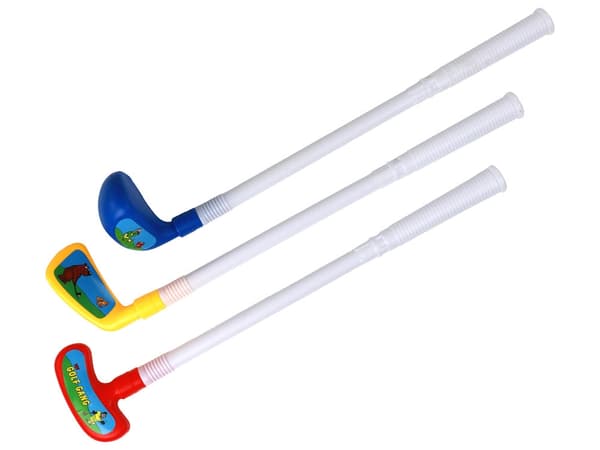 Mini-golfset til børn 3+ med 3 køller, 3 bolde og 3 mål