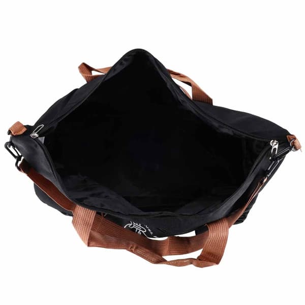 Reseväska/duffelväska 58x34 cm svart polyester med bottenfack
