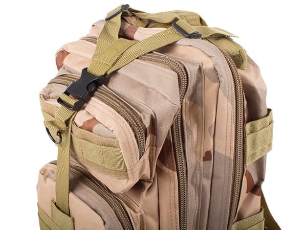 Militær rygsæk 30L beige med MOLLE-system 43x24x25 cm