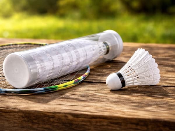 Badmintonbollar i nylon, vit 5-pack