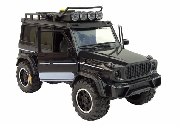 Offroad-leluauto 1:14 kitkaveto, valo ja ääni, musta