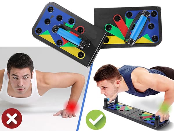 Push-up board 14-i-1 med 2 handtag, hopfällbar, max 100 kg