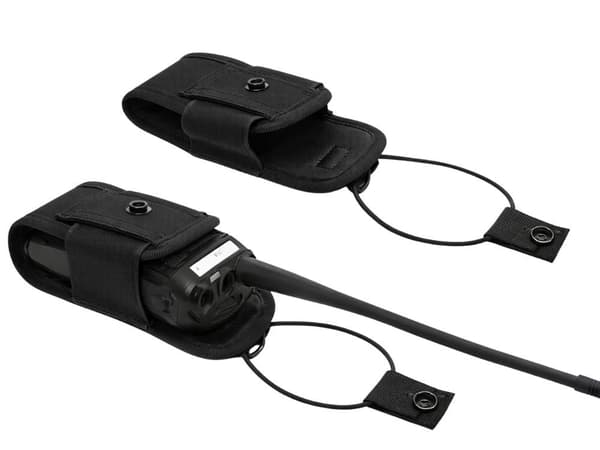 Walkie-talkie-holster polyester sort 8,5x3x15,5 cm