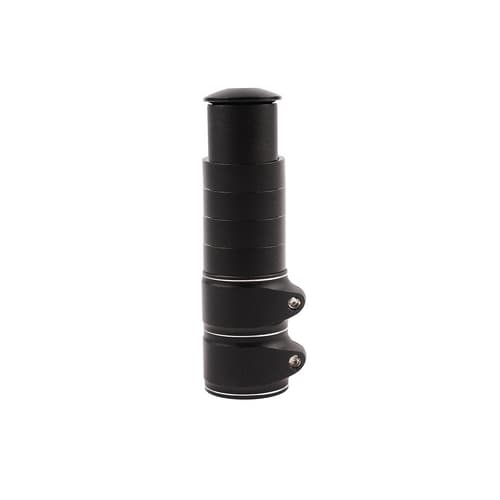Frempindforlænger 28,6 mm (1-1/8) A-head sort, sæt med ringe