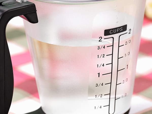 Digital köksvåg med mätkopp 600 ml 1000 g LCD svart