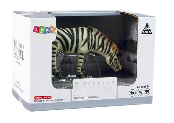 Zebra samlarfigur i plast 12 cm, handmålad, från 3 år