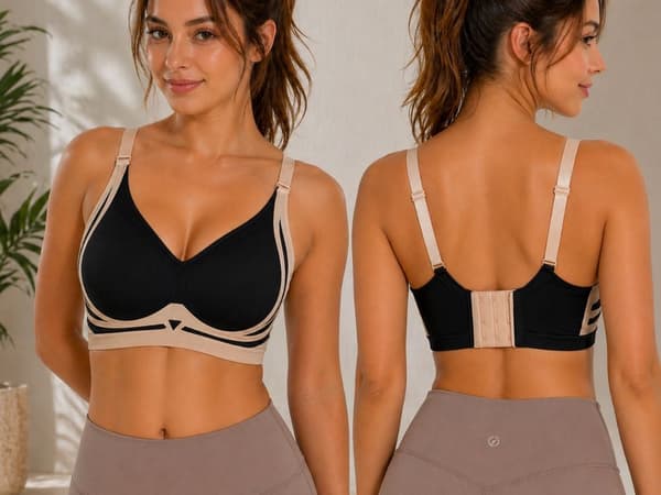 Push-up urheiluliivit saumattomat pehmusteilla, musta, koko L