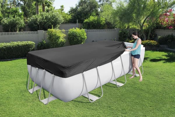 Poolovertræk PVC sort til pool 404x201 cm / 412x201 cm