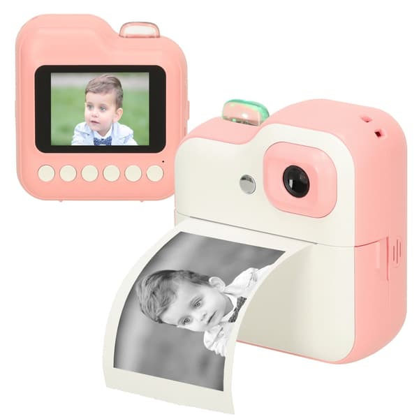 Børnekamera med termisk printer rosa, 32 GB SD + 3 termopapirruller pink