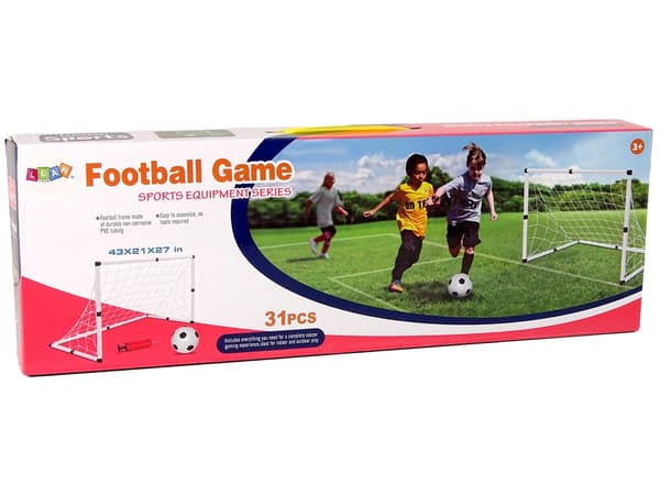 Fodboldmål til børn 109x54x68 cm med net, bold, pumpe og anker