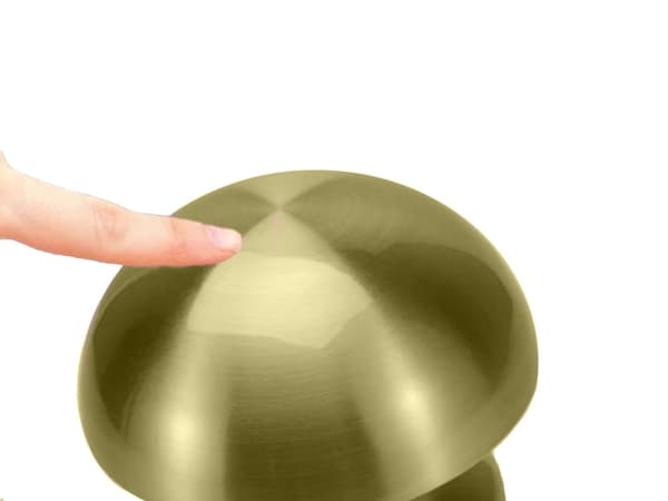 LED natlampe svampeform touch USB-C genopladelig guld/sølv 15 cm