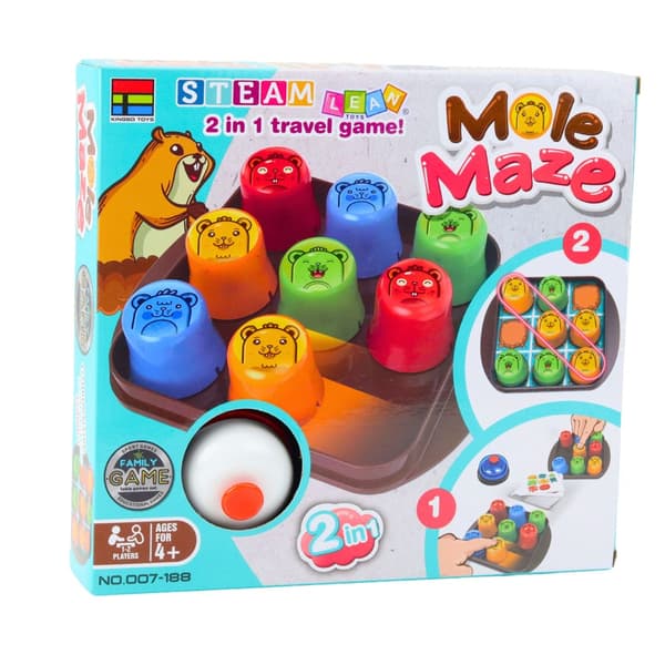 2-i-1 logikspel för barn 4+ Quick Cups & 3D Tic-Tac-Toe 2 spelare