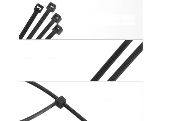 Kabelbindere sorte 250 mm 3,6 mm nylon 100-pak