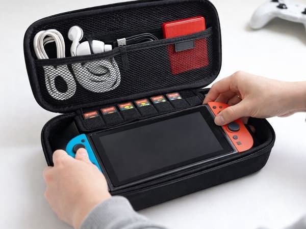 Nintendo Switch 2 -kotelo kovakuori kahvalla musta 30x8x9 cm