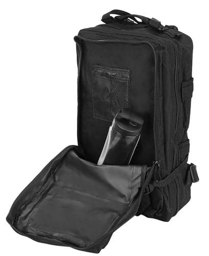 Taktisk rygsæk 35L vandafvisende MOLLE 5 rum sort + patch