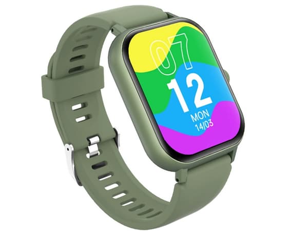 Smartwatch med Bluetooth-opkald grøn silikonerem 5–7 dage