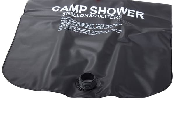 Solardusch campingdusch 20 L PVC svart med termometer och slang