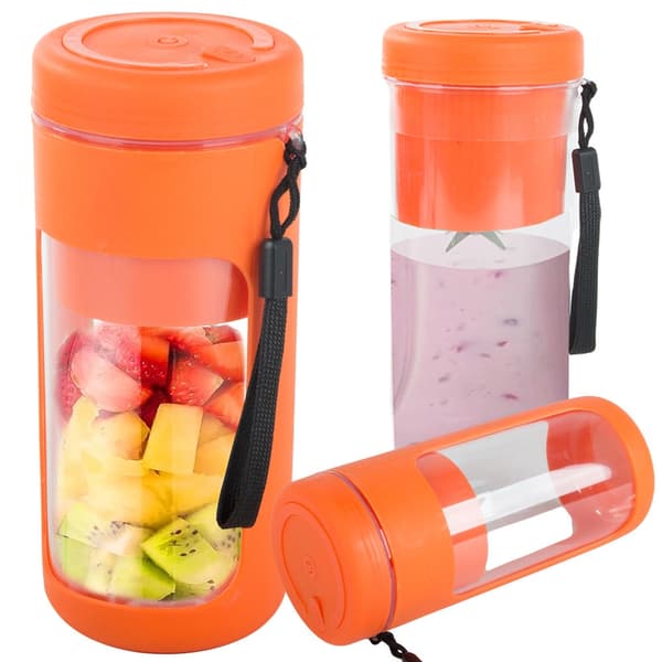 Bærbar USB-blender 450 ml 20 W orange med knive i rustfrit stål