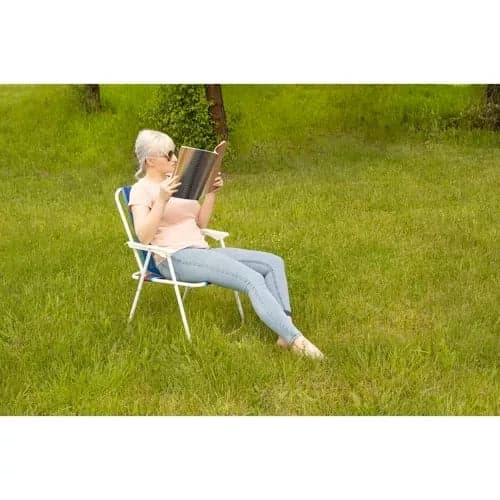 Foldestol campingstol Bergamo forstærket sæde 50x43x75 cm
