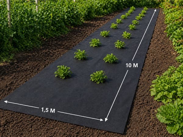 Ukrudtsdug PP 50 g/m² sort 1,5x10 m (15 m²) rulle