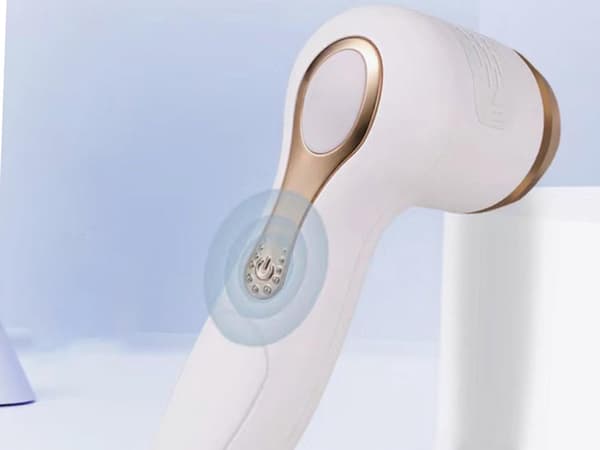 Sähköinen jalkaraspuri ladattava USB 2 hastigheter LED, guld/vit set