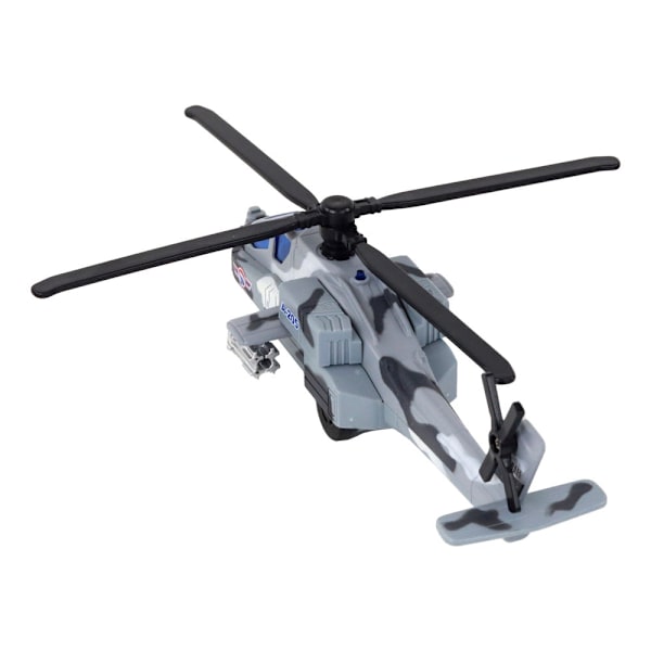 Legetøjshelikopter i aluminium 19 cm med lys/lyd og pull-back, 3+