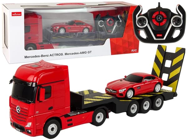 Fjärrstyrd bärgningsbil 1:26 med bil, ljus och autopilot